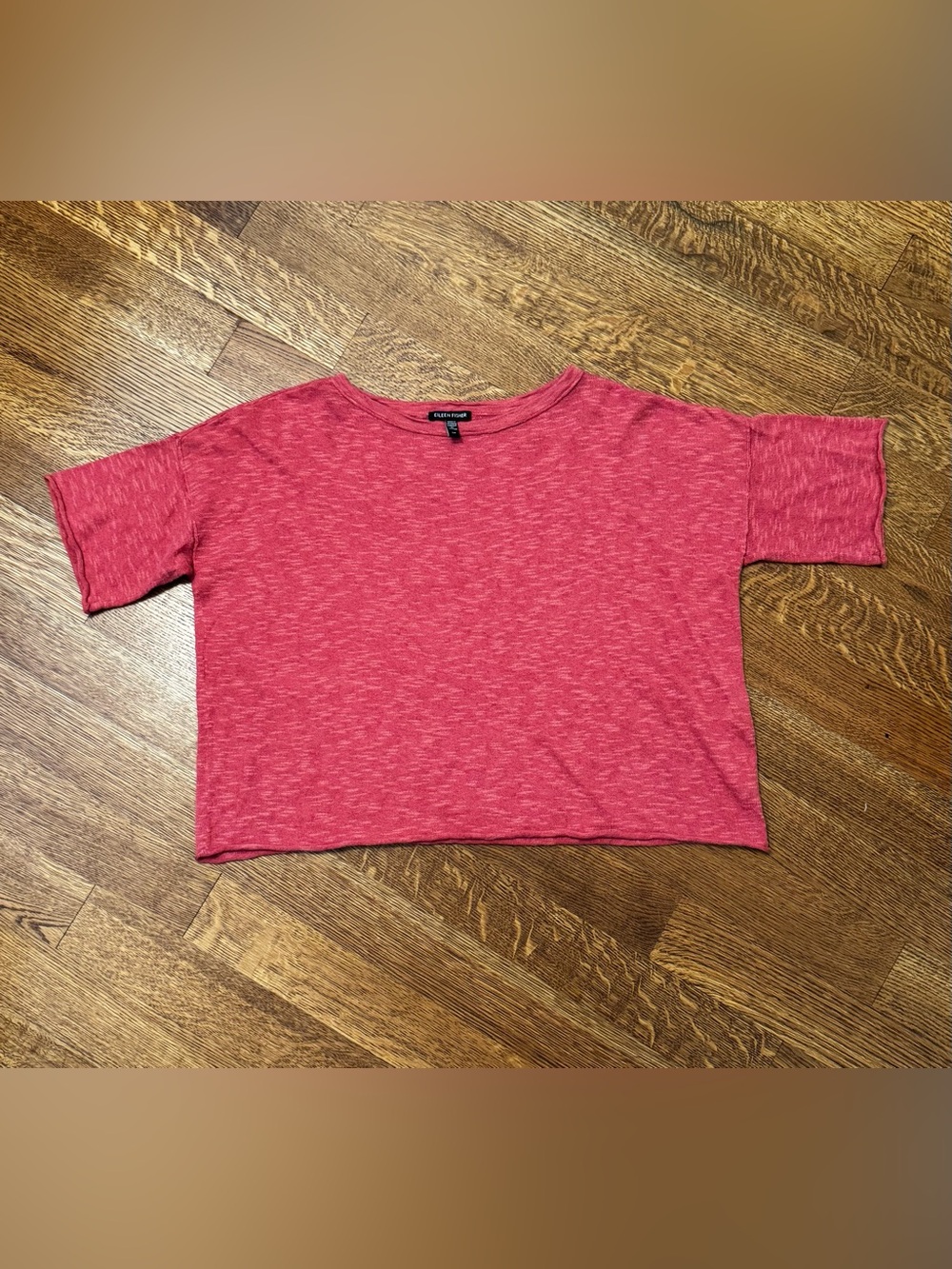 Eileen Fisher Heathered Pink Short Sleeve Tee
NWOT 100%Linen/100% Cotton